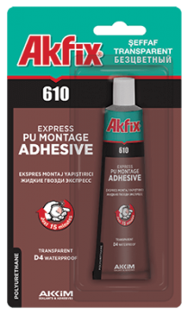 Клей-герметик экспресс  Akfix 610 Д4 50мл прозрачный (30)