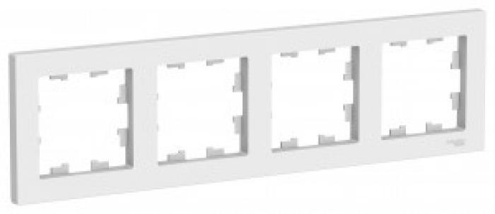 Рамка СУ 4 мест. бел. Antibact Schneider AtlasDesign  662378