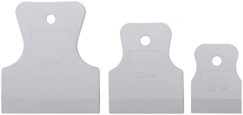 Набор шпателей 40-60-80 мм, белая резина, 3шт  КУРС 06853